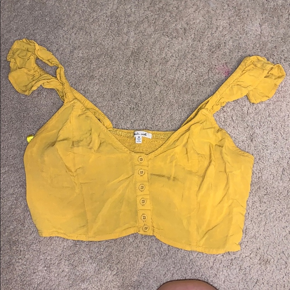 Yellow crop top